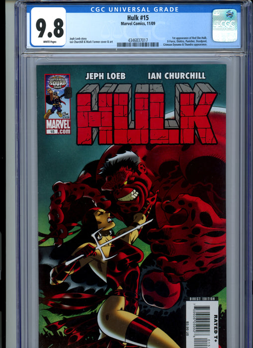 CGC 9.8  Hulk #15  1st Appearance of Red She-Hulk