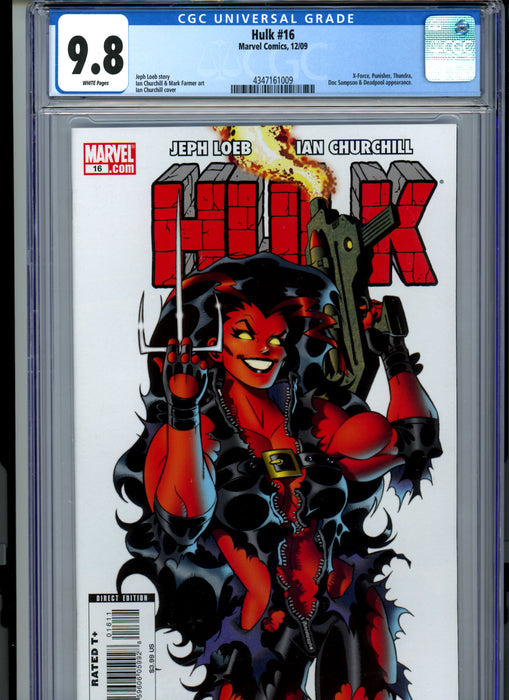 CGC 9.8 Hulk #16 Red She-Hulk Cover.