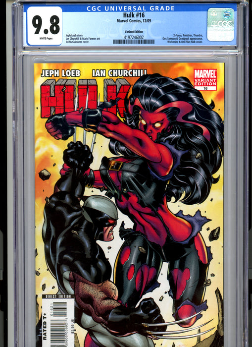 CGC 9.8 Hulk #16 Ed McGuiness Variant