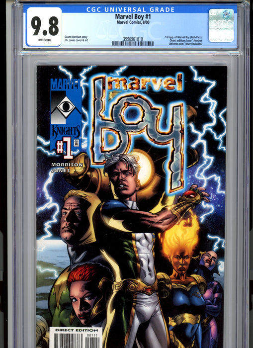 CGC 9.8 Marvel Boy #1 1st App of Marvel Boy. Direct Editions Insert Included
