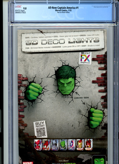 CGC 9.8 All-New Captain America #1 Stan Lee Campbell Sketch Edition