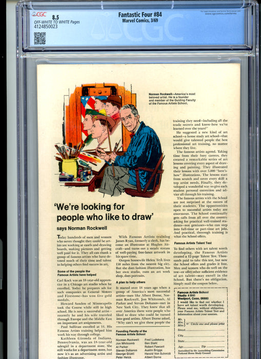 CGC 8.5 Fantastic Four #84 Doctor Doom & Nick Fury Appearance