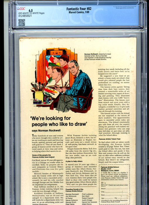 CGC 6.5 Fantastic Four #82 Inhumans appearance