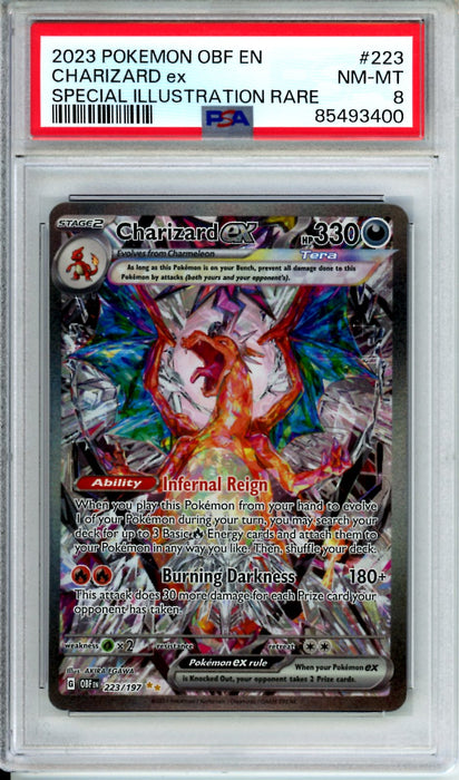 PSA 8 2023 Pokemon Obsidian Flames Charizard EX Special Illustration Rare