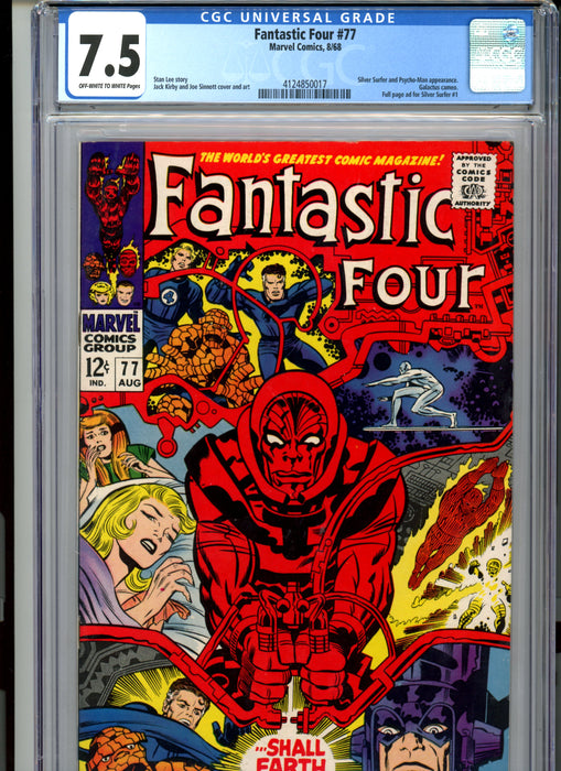 CGC 7.5 Fantastic Four #77 Silver Surfer & Psycho-Man App