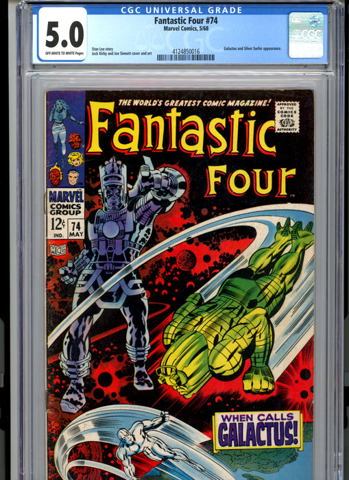 CGC 5.0 Fantastic Four #74 Galactus & Silver Surfer Appearance