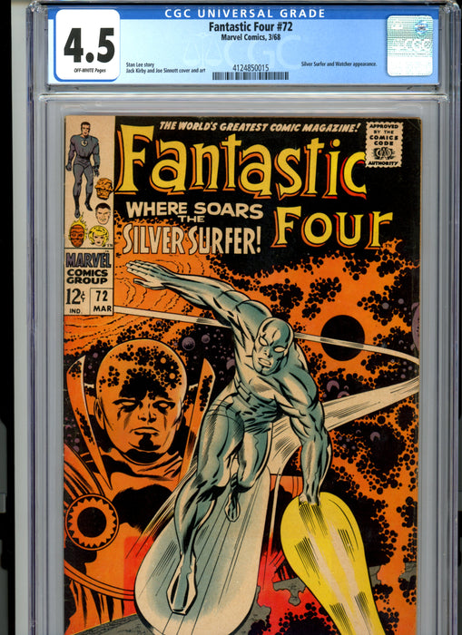 CGC 4.5 Fantastic Four #72 Silver Surfer & Watcher Appearance