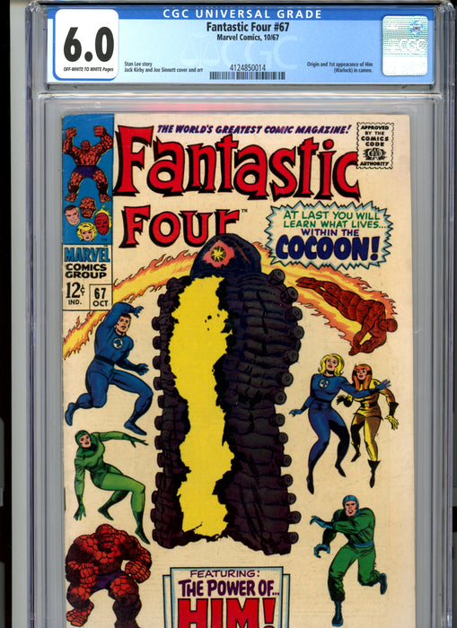 CGC 6.0 Fantastic Four #67 Origin & 1st Appearance of Him (Warlock)