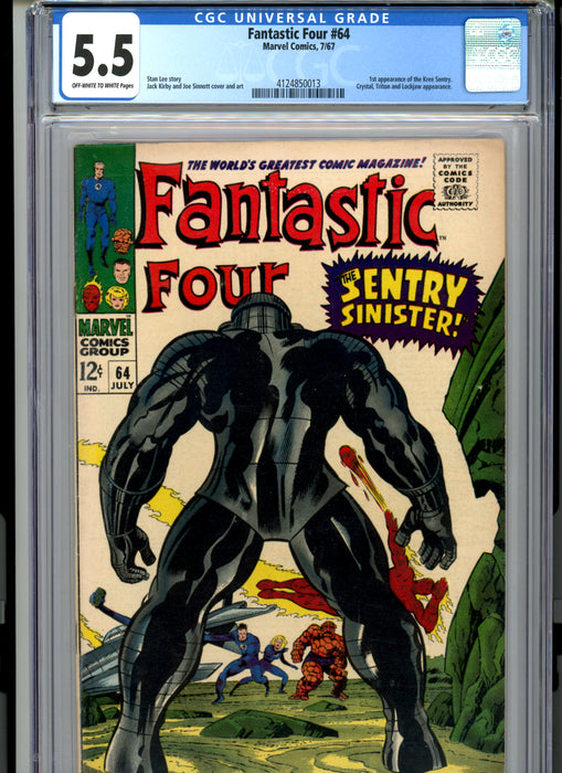 CGC 5.5 Fantastic Four #64 1st Appearance of Kree Sentry