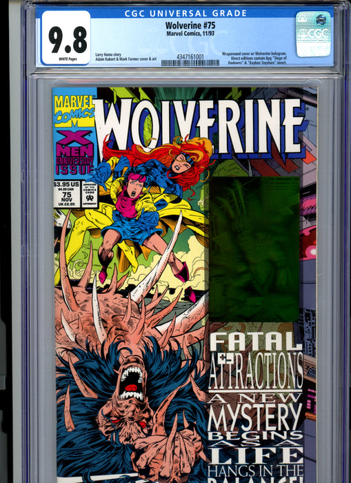 CGC 9.8 Wolverine #75 Wraparound cover with Wolverine Hologram Cover