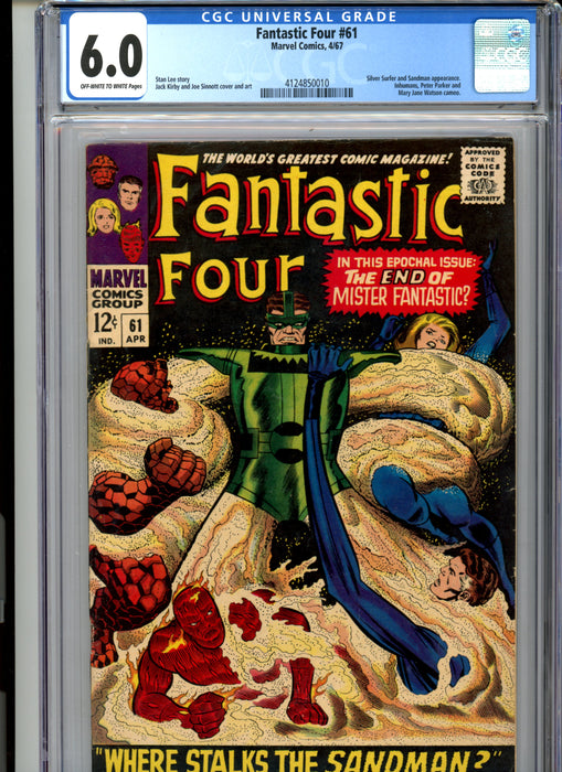 CGC 6.0 Fantastic Four #61 Silver Surfer & Sandman Appearance.