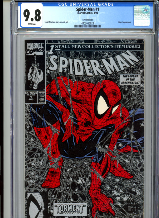 CGC 9.8 Spider-Man #1 Silver Edition McFarlane Cover - Lizard Appearance