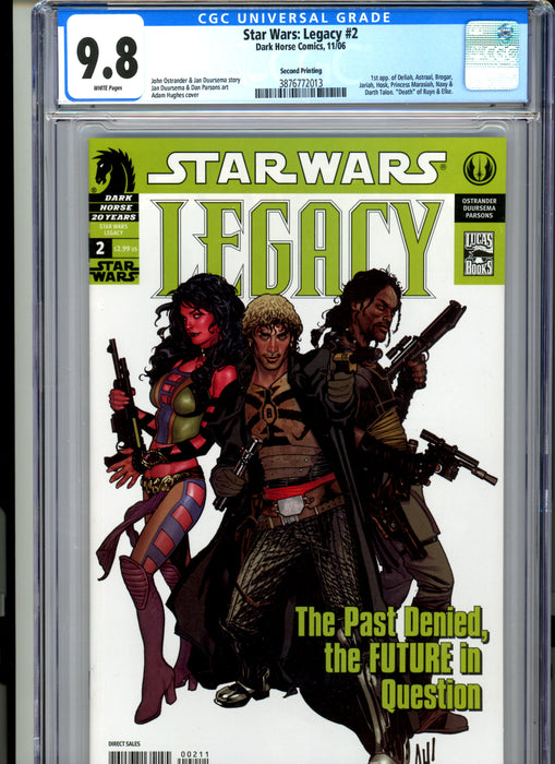 CGC 9.8 Star Wars: Legacy #2 Second Printing 1st App of Deliah, Astraal, Brogar