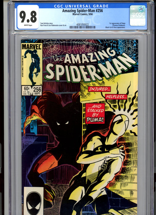CGC 9.8 Amazing Spider-Man #256 1st App of Puma - Black Cat Appearance