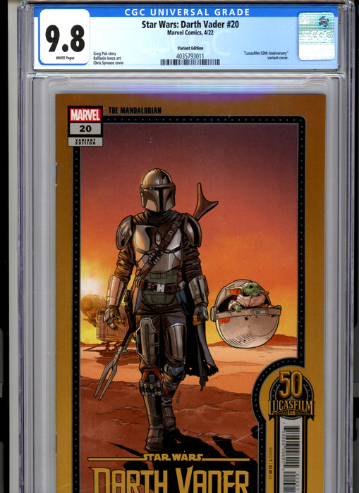 CGC 9.8 Star Wars: Darth Vader #20 Variant Lucasfilm 50th Anniversary