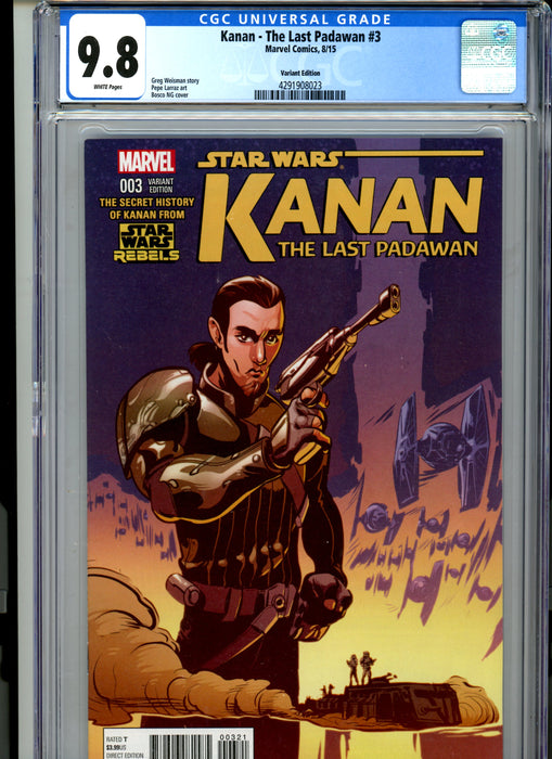 CGC 9.8 Star Wars: Kanan - The Last Padawan #3 Variant