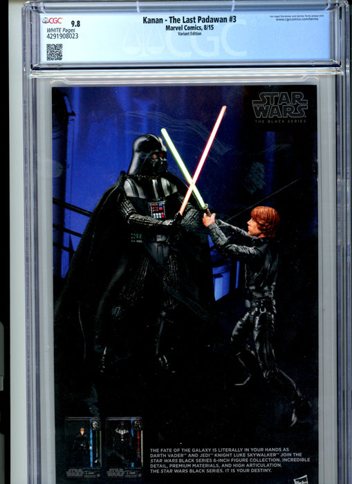 CGC 9.8 Star Wars: Kanan - The Last Padawan #3 Variant