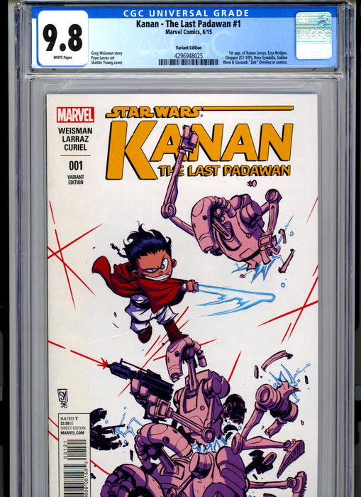 CGC 9.8 Star Wars: Kanan - The Last Padawan #1 Young Variant 1st Kanan Jarrus