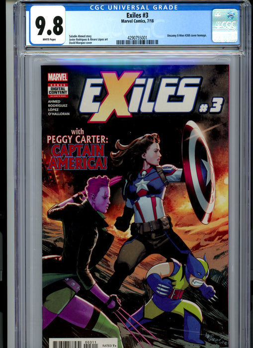 CGC 9.8 Exiles #3 Uncanny X-Men Homage Cover