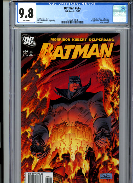 CGC 9.8 Batman #666 1st Damian Wayne as Batman. 1st App Professor Pyg