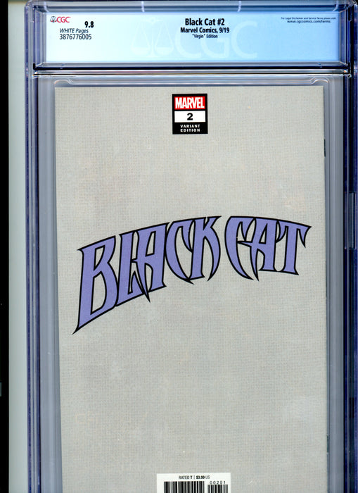 CGC 9.8 Black Cat #2 Campbell Virgin Variant