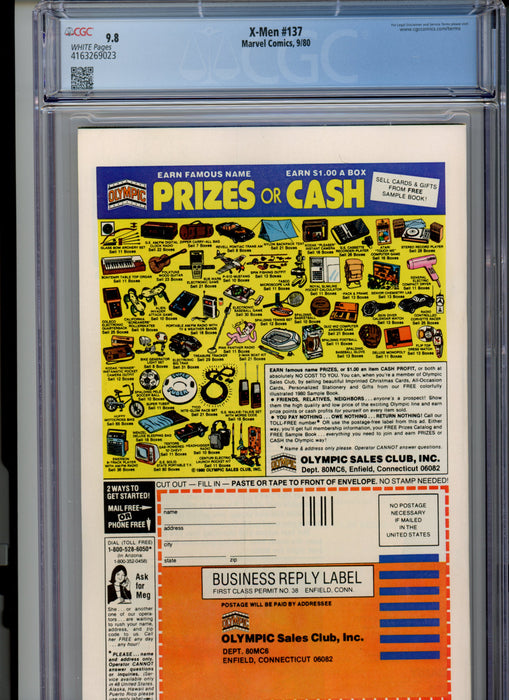 CGC 9.8 X-Men #137 "Death" of Phoenix. Newsstand Issue