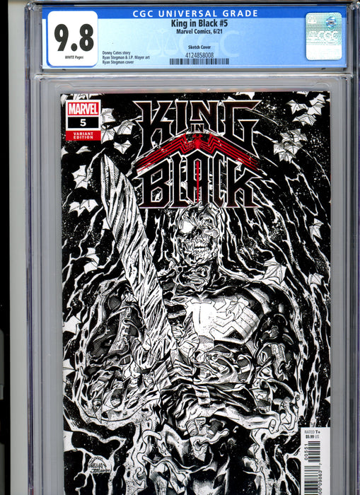 CGC 9.8 King in Black #5 Retailer Sketch Cover