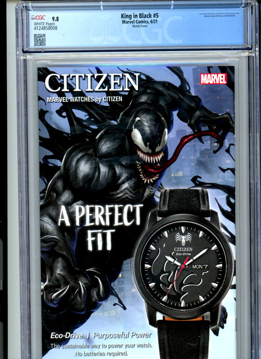 CGC 9.8 King in Black #5 Retailer Sketch Cover