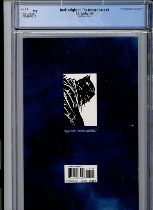 CGC 9.8 Dark Knight III: The Master Race #1 Lee Variant 1:500