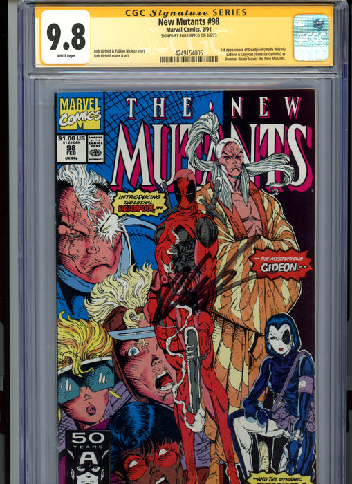 CGC 9.8 Signature Series New Mutants #98 1st Deadpool signed Liefeld