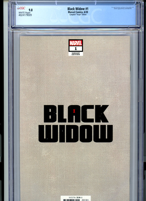 CGC 9.8 Black Widow #1 Campbell Virgin Variant