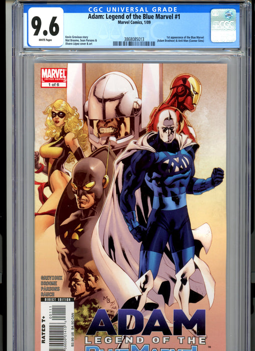 CGC 9.6 Adam: Legend of the Blue Marvel #1 1st App of the Blue Marvel