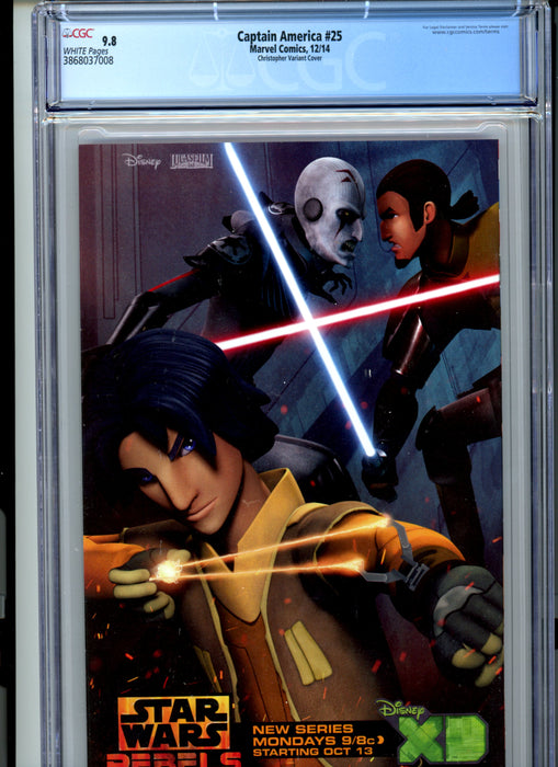 CGC 9.8 Captain America #25 Christopher Variant Sam Wilson Becomes Captain America