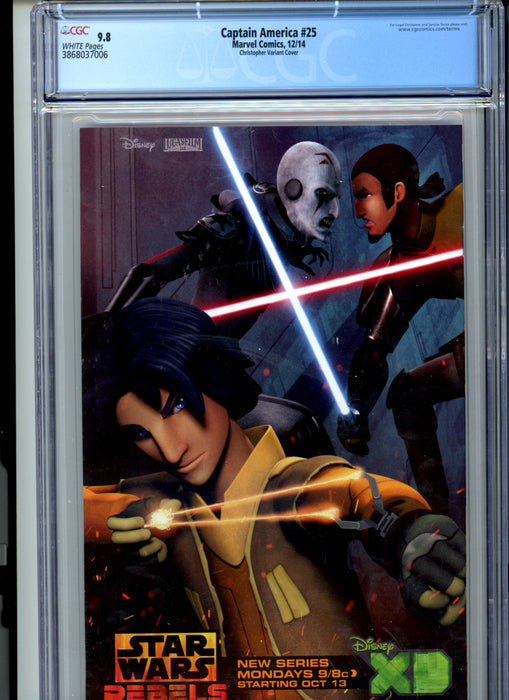 CGC 9.8 Captain America #25 Christopher Variant Sam Wilson Becomes Captain America