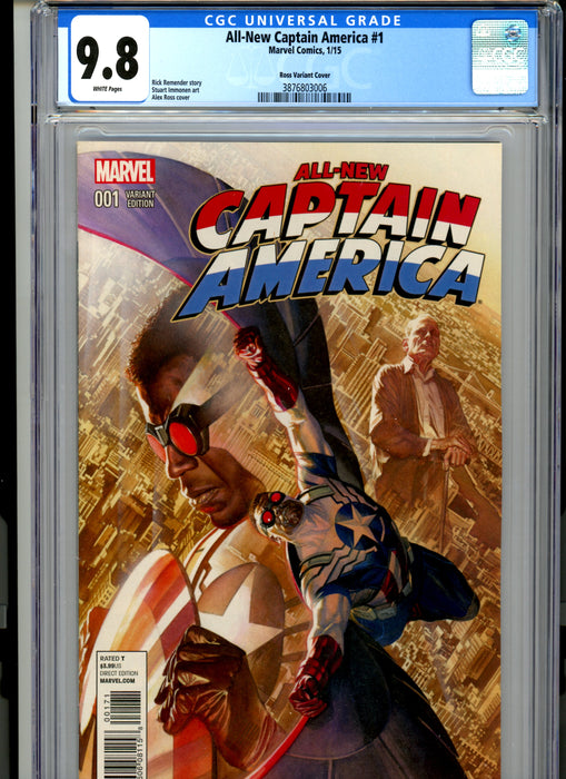 CGC 9.8 All-New Captain America #1 Ross Variant