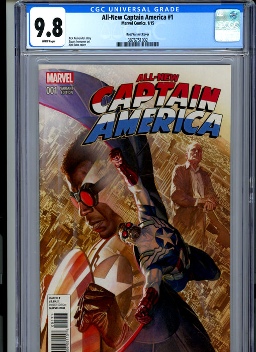 CGC 9.8 All-New Captain America #1 Ross Variant