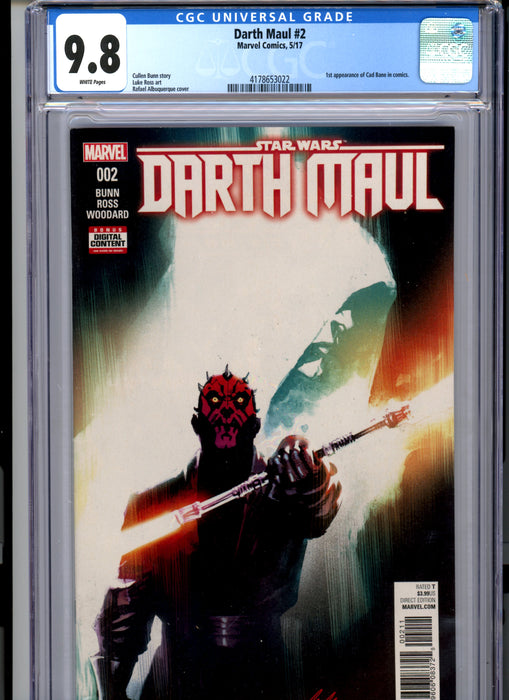 CGC 9.8 Darth Maul #2 1st Appearance of Cad Bane