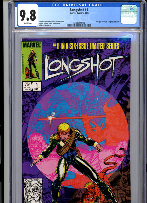 CGC 9.8 Longshot #1 1st Appearance of Longshot & Spiral