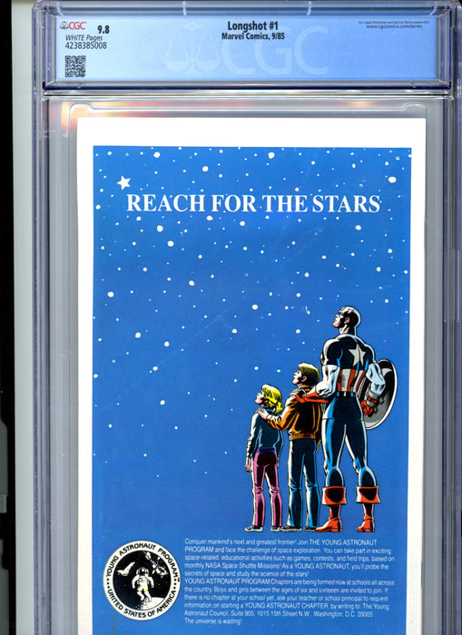 CGC 9.8 Longshot #1 1st Appearance of Longshot & Spiral