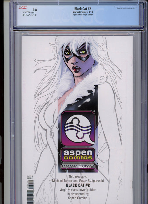 CGC 9.8 Black Cat #2 Aspen Comics "Virgin" Turner Variant