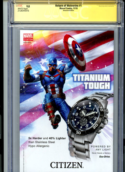 CGC 9.8 Signature Series Return of Wolverine #1 Remastered Signed by Miller & McFarlane