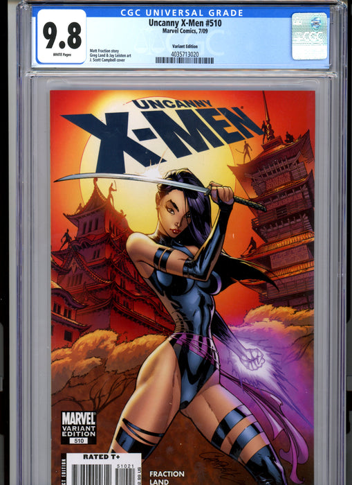CGC 9.8 Uncanny X-Men #510 Campbell Variant