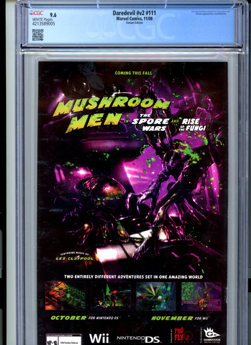 CGC 9.6 Daredevil #v2 #111 Variant 1st app Lady Bullseye