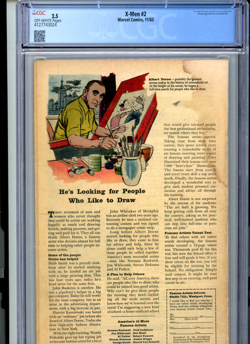 CGC 2.5 X-Men #2 2nd app X-Men 1st App the Vanisher