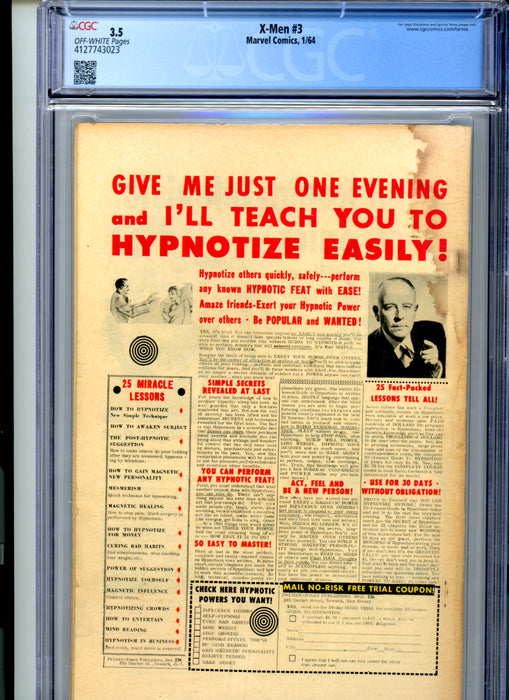 CGC 3.5 X-Men #3 1st App the Blob