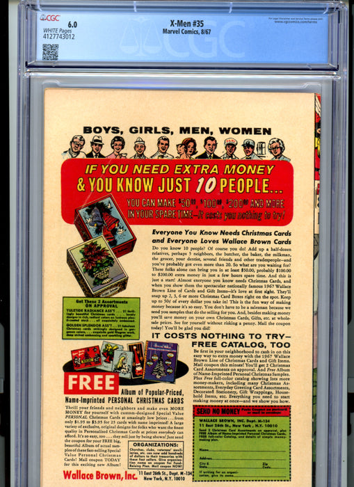 CGC 6.0 X-Men #35 1st Appearance of the Changeling. Spider-Man Appearance