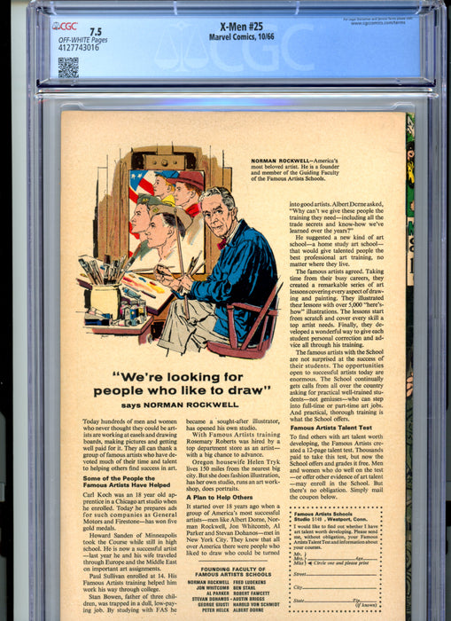 CGC 7.5 X-Men #25 Origin & 1st Appearance El Tigre