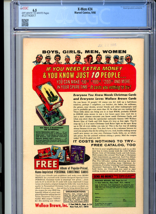 CGC 6.5 X-Men #24 1st appearance of Locust