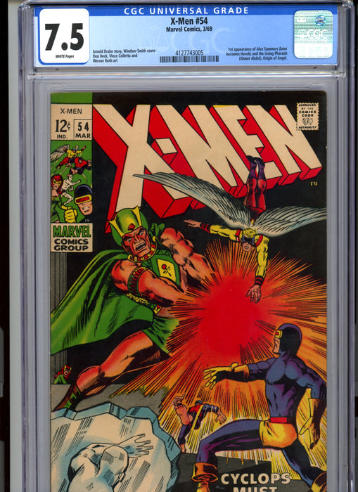 CGC 7.5 X-Men #54 1st Appearance of Alex Summers & Living Pharaoh