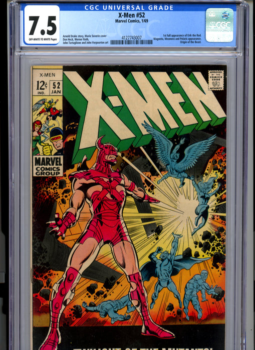 CGC 7.5 X-Men #52 1st full Erik the Red. Magneto Appearance.